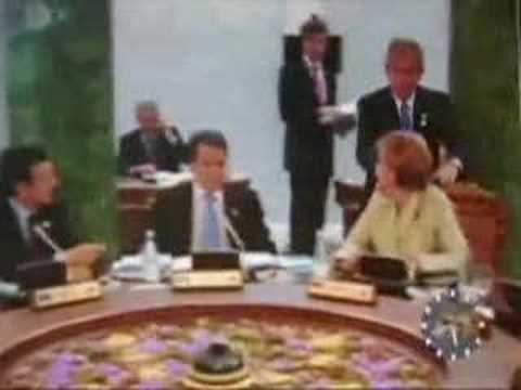 Bush Creeps Out German Chancellor, Controversial Footage
