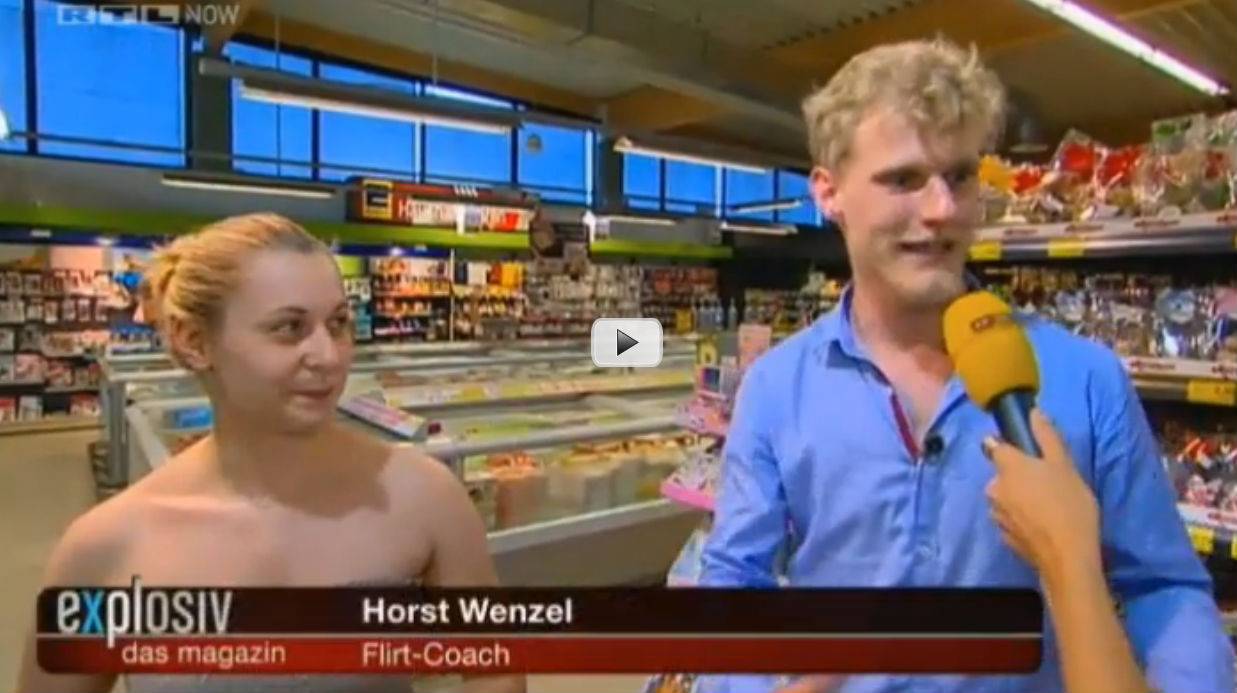 Flirten im Supermarkt