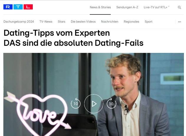 Der Dating Experte auf RTL - Flirt Coach Horst Wenzel